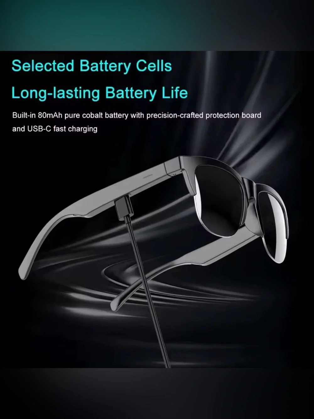 🆕F-01 Smart Wireless Headset combines stylish sunglasses w/integrated Bluetooth